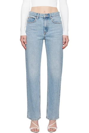 Alexander Wang Blue EZ Mid-Rise Straight-Leg Jeans