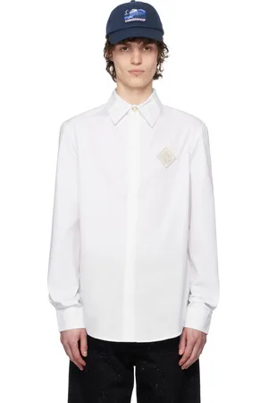 Casablanca Pearl Diamond Patch Cotton Shirt