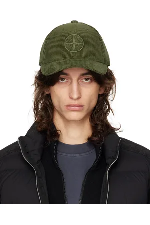 Stone Island Green Organic Cotton Corduroy 800 Cap