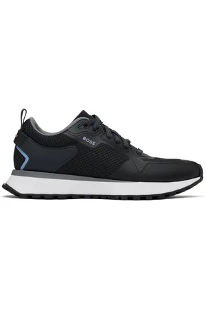 HUGO BOSS Navy Mixed-Material Sneakers