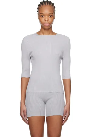 RIER Gray Shortsleeves Silk T-shirt