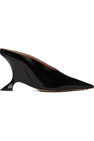 Bottega Veneta Black Rocket Mule Heels