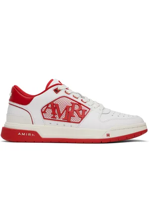 AMIRI White & Red Classic Low Sneakers
