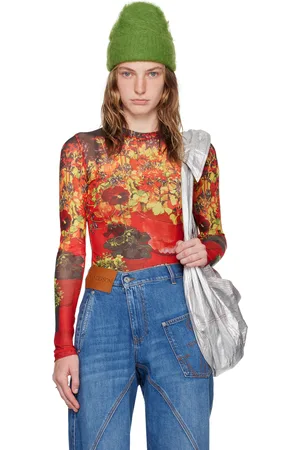 J.W.Anderson Red Sheer Long Sleeve T-Shirt