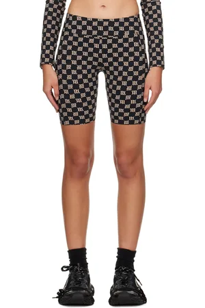 MISBHV Black Monogram Biker Shorts