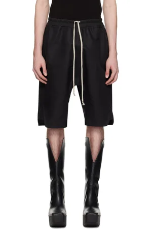 Rick Owens Black Drawstring Shorts