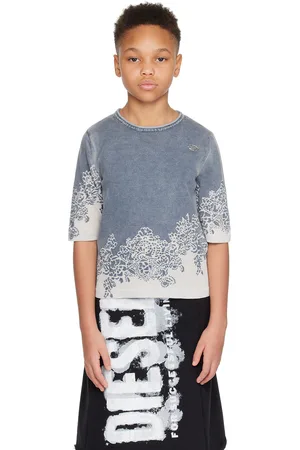 Diesel Kids Blue Jacquard T-Shirt