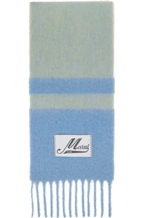 Marni Blue Striped Scarf