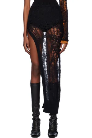 Rick Owens Black Spider Ziggy Maxi Skirt