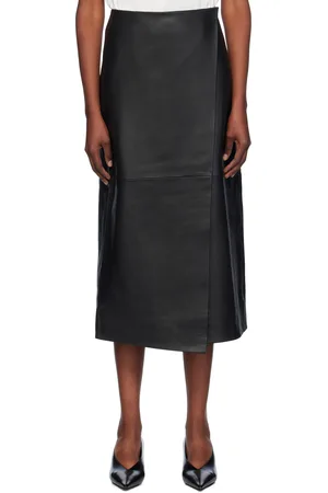 The Frankie Shop Hedi Leather Midi Skirt