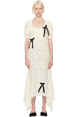 yuhan wang Off- Puff Sleeve Midi Dress