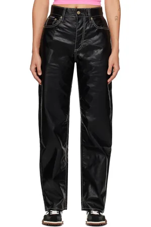 Eytys Black Benz Faux-Leather Jeans
