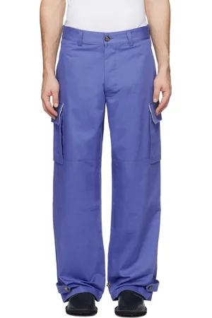 Marni Blue Organic Cotton Cargo Pants