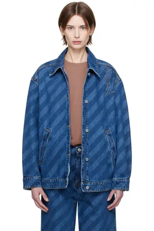 Marni Blue Striped Denim Jacket