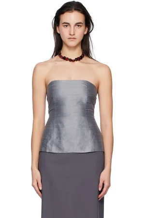 Paloma Wool Gray Agnes Bandeau Top