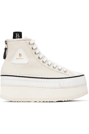 R13 Off-White Courtney Platform Sneakers