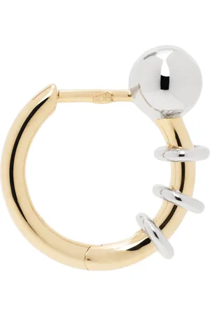 Rainbow K Gold & White Gold Punk Nano Single Earring