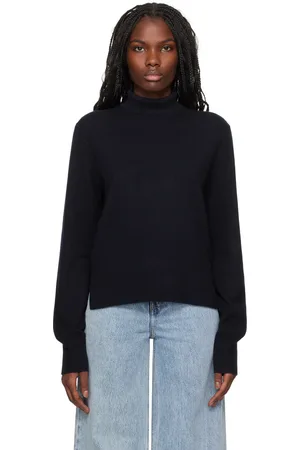 Totême Navy Cropped Turtleneck
