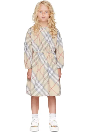 Burberry Kids Beige Check Dress