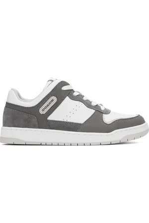 Coach White & Gray C201 Sneakers