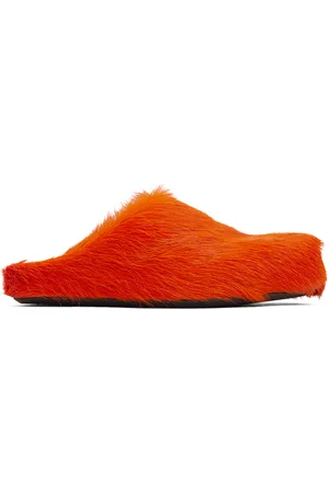 Marni Orange Fussbett Sabot Loafers
