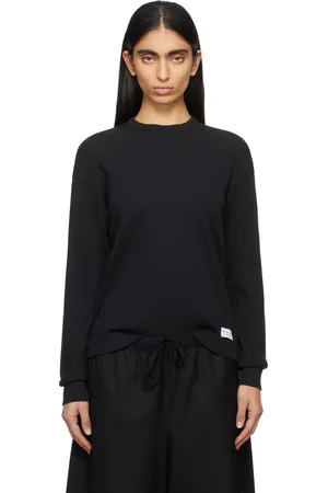 Alexander Wang Black Cotton Waffle Thermal T-shirt