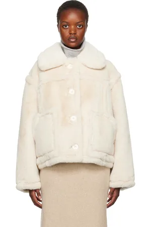 Stand Studio Off-White Xena Faux-Shearling Jacket
