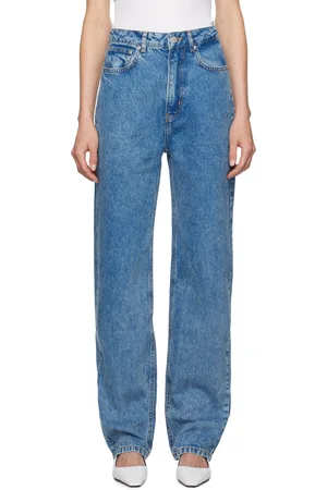 Moschino Blue Peace Symbol Flared Jeans