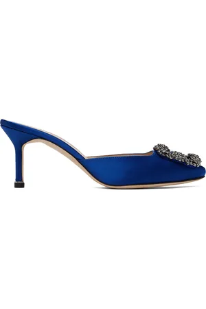 Manolo Blahnik Blue Hangisimu Heels
