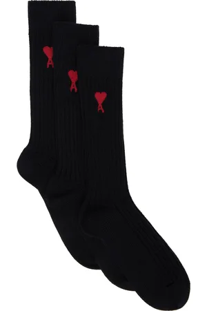 Ami Three-Pack Black Ami de Coeur Socks