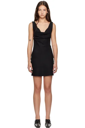 St Agni Double Drape Mini Dress