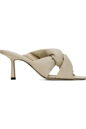 Studio Amelia Beige Pillow Loop 70mm Heeled Sandals