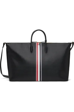 Thom Browne Black Pebble Grain Duffle Bag