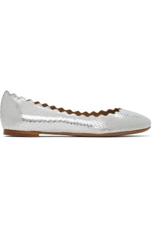 Chloé Silver Lauren Ballerina Flats
