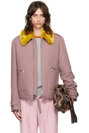 DRIES VAN NOTEN Pink Wool Jacket