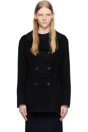 Totême Black Structured-Waist Jacket