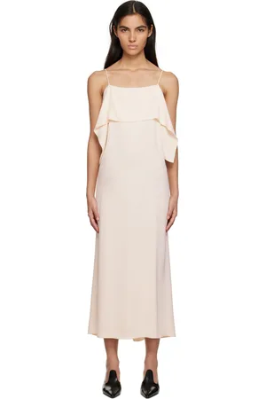 Totême Beige Draped Cami Maxi Dress
