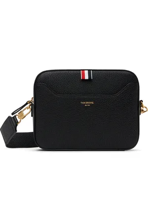 Thom Browne Black 4-Bar Small Camera Bag