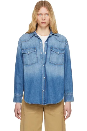 Citizens of Humanity Blue Kayla Western Denim Shirt