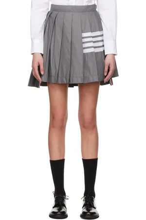 Thom Browne Grey 4-Bar Mini Skirt