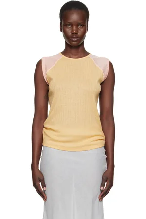 Baserange Beige & Pink Gene Tank Top