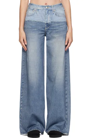 RAG&BONE Blue Miramar Sofie Full Length Wide-Leg Trousers