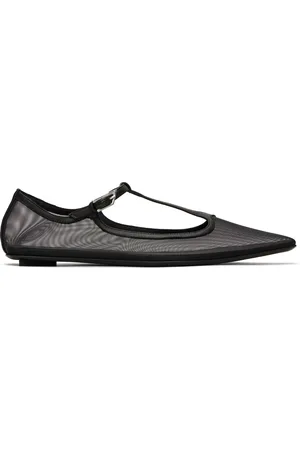 The Attico Black Juno Ballerina Flats