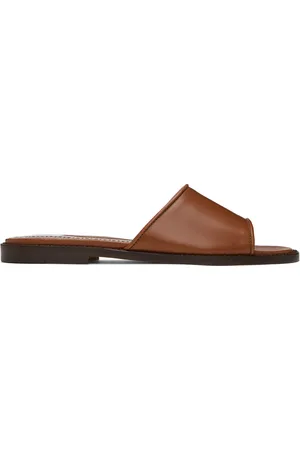 Manolo Blahnik Brown Safinanu Sandals