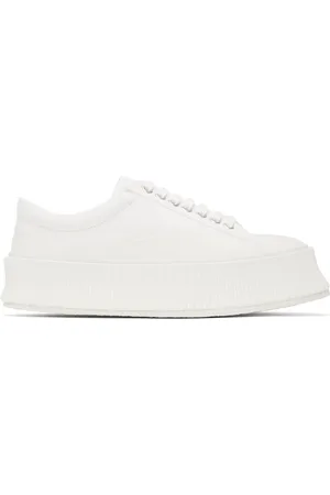 Jil Sander White Platform Sneakers