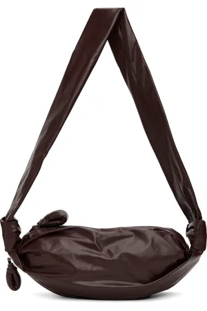 LEMAIRE Burgundy Small Soft Croissant Bag