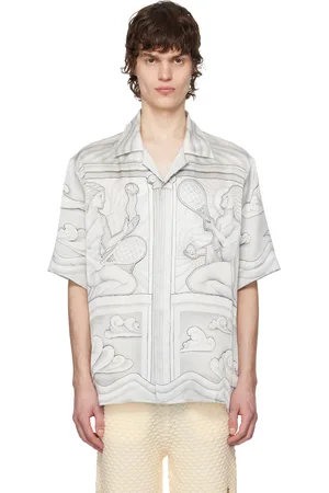 Casablanca Gray Sacred Stone Silk Shirt