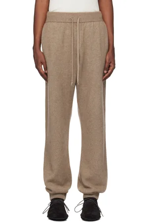 Auralee Brown Baby Cashmere Knit Sweatpants
