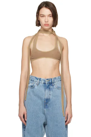 Y / PROJECT Tan Multi-Scarf Bralette