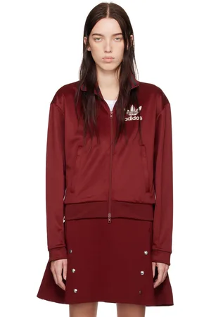 WALES BONNER Burgundy adidas Originals Edition Jersey Track Jacket